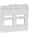 Legrand Лицев панел бял 45х45мм за 2х RJ45 Keystone, плосък прав изход - 078610 - Цена | LEDs4economy