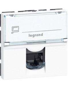 Legrand Розетка RJ45 cat.5e UTP 2 мод. цвят бял Mosaic - 076554 - Цена | LEDs4economy