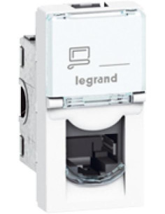 Legrand Розетка RJ45 cat.6 UTP 1 мод. цвят бял Mosaic - 076561 - Цена | LEDs4economy