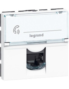 Legrand Розетка RJ45 FTP cat.5e 2 мод. цвят бял Mosaic - 076555 - Цена | LEDs4economy