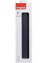 Legrand Разклонител ЧЕРЕН 6x2P+E с кабел 1.5 метра / 3x1.5мм2 Premium NEW  - 694534