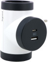 Legrand Адаптер за контакт 2х Шуко Т-образен въртящ с USB A+C бял NEW  - 694522 - 3