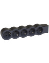 Legrand Разклонител ЧЕРЕН 5x2P+E без кабел Standard NEW  - 694578 - 2