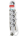 Legrand Разклонител БЯЛ 6x2P+E с кабел 5 метра / 3x1.5мм2 Standard NEW  - 694572 - 2