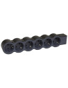 Legrand Разклонител ЧЕРЕН 6x2P+E без кабел Standard NEW  - 694580 - 2