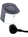 Legrand Разклонител бял 2x2P+E с кабел 2 метра с безжично зарядно 10W и USB A+C 3A 15W Corner NEW  - 694506 - 2