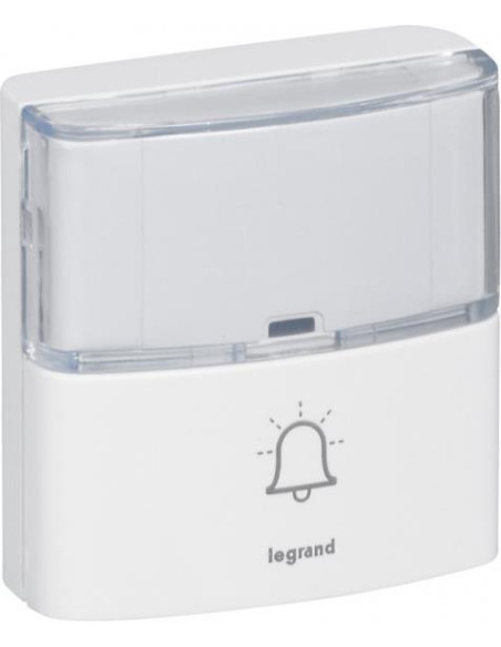 Legrand Бутон за безжични звънци Serenity бял IP54 200 метра 