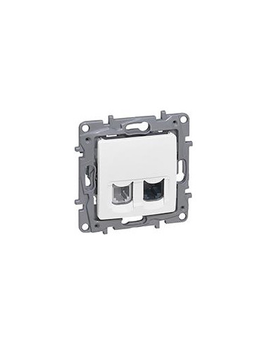 Legrand Розетка RJ11+RJ45 cat.5 UTP цвят Бял Niloe  - 764570