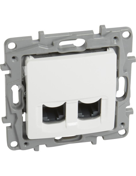 Legrand Розетка 2xRJ45 cat.6 UTP цвят Бял Niloe  - 764574 | 