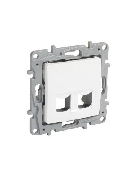 Legrand Розетка за 2xRJ45 Keystone цвят Бял Niloe  - 664765 | 