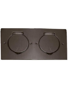 Legrand Метална основа Brown steel двойна правоъгълна IP44/IK08 - 089752 - Цена | LEDs4economy