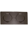 Legrand Метална основа Brown steel двойна правоъгълна IP44/IK08 - 089752 - Цена | LEDs4economy