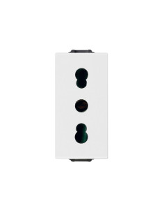 VIMAR 09203 Контакт SICURY италиански стандарт 2P+E 16 A 250 V~ P17/11 Бял 1M NEVE UP - Цена | LEDs4economy