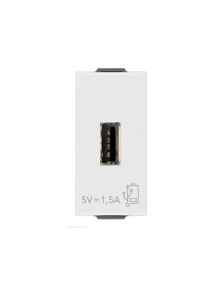 09292 USB захранване тип A 5V 1,5A 1M Бял VIMAR NEVE UP