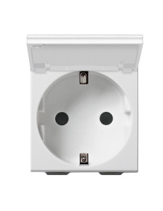 VIMAR 09208.C Контакт SICURY немски стандарт 2P+E 16 A с капак Бял, 2M NEVE UP - Цена | LEDs4economy