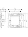 VIMAR 09602.1 Монтажна рамка 2M, 71мм, скрит монтаж ø 60 mm, с винтове  NEVE UP - 2