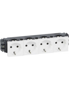 Legrand Контакт ШУКО ЧЕТВОРЕН DLP 8 мод. цвят бял Mosaic - 077604 - Цена | LEDs4economy
