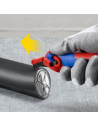 Knipex Инструмент за заголване на кабели, за изолация до 7мм, синьо-червена ръкохватка 145мм, с водач,  - K1650145SB