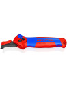 Knipex Инструмент за заголване на кабели, за изолация до 7мм, синьо-червена ръкохватка 145мм, с водач,  - K1650145SB - 4
