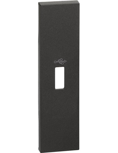 Лицев панел за USB розетка тип A за данни 1 мод. цвят Черен Living Now Bticino