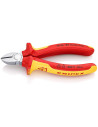 Knipex Клещи диагонални резачки, хромирани, VDE 1000V жълто-червена ръкохватка 140мм,  - K7006140