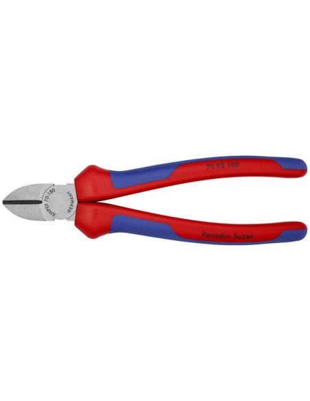 Knipex Клещи диагонални резачки, синьо-червена ръкохватка 180мм,