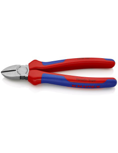 Knipex Клещи диагонални резачки, синьо-червена ръкохватка 180мм, - K7002180 - Цена | LEDs4economy 2