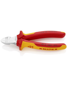Knipex Клещи заголващи и диагонални резачки, хромирани, VDE 1000V жълто-червена ръкохватка 160мм, - K1426160 - Цена | LEDs4econo