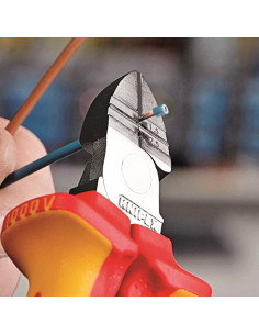 Knipex Клещи заголващи и диагонални резачки, хромирани, VDE 1000V жълто-червена ръкохватка 160мм, - K1426160 - Цена | LEDs4econo 2