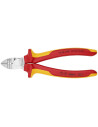 Knipex Клещи заголващи и диагонални резачки, хромирани, VDE 1000V жълто-червена ръкохватка 160мм,  - K1426160 - 3