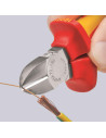 Knipex Клещи диагонални резачки, хромирани, VDE 1000V жълто-червена ръкохватка 180мм,  - K7006180 - 4