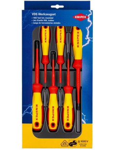Knipex Комплект с 6 бр. отвертки VDE 1000V - 3х PH и 3х PZ, - K002012V03 - Цена | LEDs4economy