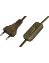 COMMEL Кабел за нощна лампа 2 метра златист с ключе 2,5А - C0128 - Цена | LEDs4economy