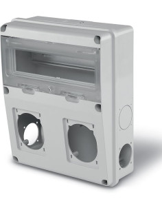 Scame Табло за индустриални контакти и DIN модули IP55, UV, серия Enerbox /11 DIN, 2х16-32A и 4хшуко/ - 633.2021 - Цена | LEDs4e