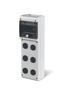 Scame Табло за индустриални контакти и DIN модули IP66, UV, PG вход, серия BLOCK (6 DIN и 6хШуко) - 632.3530-000 - Цена | LEDs4e