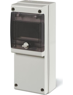 Scame Табло за индустриални контакти и DIN модули IP66, UV, PG вход, серия BLOCK (4 DIN и плътен капак без отвори) - 632.1510-0 