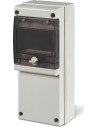 Scame Табло за индустриални контакти и DIN модули IP66, UV, PG вход, серия BLOCK (4 DIN и плътен капак без отвори) - 632.1510-0 