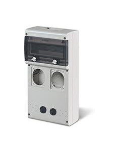 Scame Табло за индустриални контакти и DIN модули IP66, UV, PG вход, серия BLOCK (11 DIN и 2х16A или 32A и 4хШуко) - 632.4530-0 
