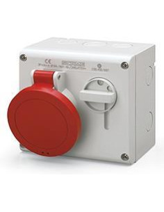 Scame Промишлен контакт 3P+N+Е 16A IP44 с механична блокировка серия Omnia - 500.1687 - Цена | LEDs4economy