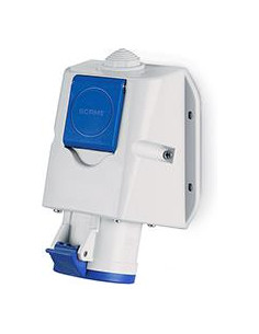 Scame Промишлен комбиниран контакт 2P+Е 16A+шуко IP54 серия Optima Combi - 513.1653-DN - Цена | LEDs4economy