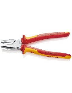Knipex Комбинирани клещи усилени, хромирани, VDE 1000V жълто-червена ръкохватка 225мм, - K0206225 - Цена | LEDs4economy 2