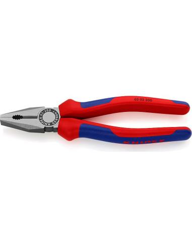 Knipex Комбинирани клещи, синьо-червена ръкохватка 200мм,  - 