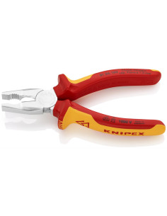 Knipex Комбинирани клещи, хром-ванадиева стомана, VDE 1000V жълто-червена ръкохватка 160мм, - K0106160 - Цена | LEDs4economy 2