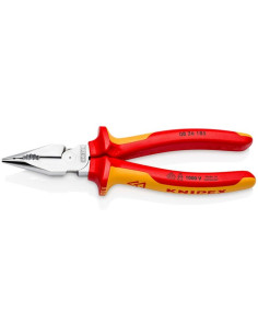 Knipex Комбинирани клещи с остър връх, хромирани, VDE 1000V жълто-червена ръкохватка 185мм, - K0826185 - Цена | LEDs4economy