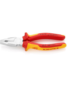 Knipex Комбинирани клещи, хром-ванадиева стомана, VDE 1000V жълто-червена ръкохватка 190мм, - K0106190 - Цена | LEDs4economy