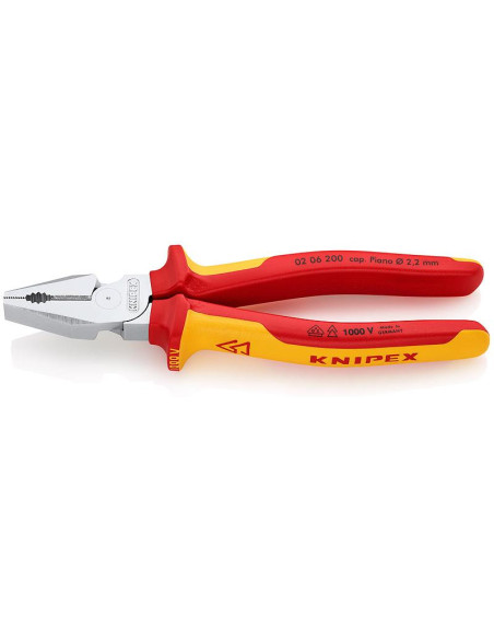 Knipex Комбинирани клещи усилени, хромирани, VDE 1000V 