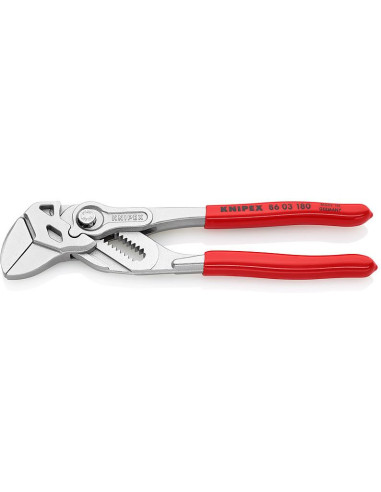 Knipex Клещи раздвижени, хромирани, червена ръкохватка 180мм,  