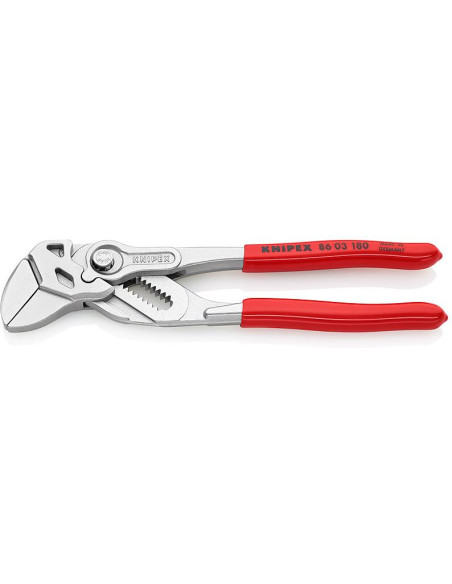 Knipex Клещи раздвижени, хромирани, червена ръкохватка 180мм,  