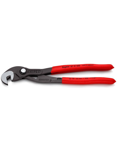 Knipex Клещи раздвижени Raptor, червена ръкохватка 250мм,  - 