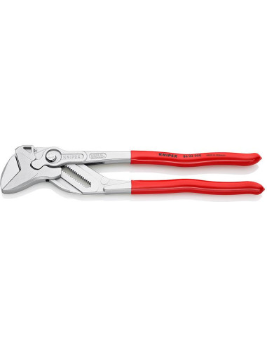 Knipex Клещи раздвижени, хромирани, червена ръкохватка 300мм,  